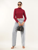 Clobug women High Neck Top