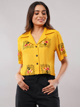 Clobug Women Floral Print Shirt