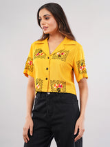 Clobug Women Floral Print Shirt