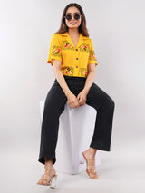 Clobug Women Floral Print Shirt