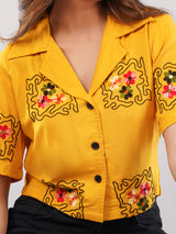 Clobug Women Floral Print Shirt