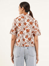 Clobug Women Floral Print Shirt