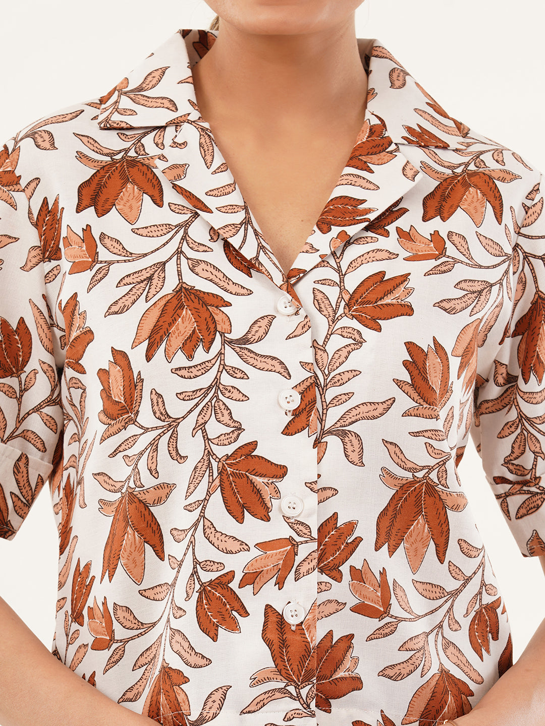 Clobug Women Floral Print Shirt