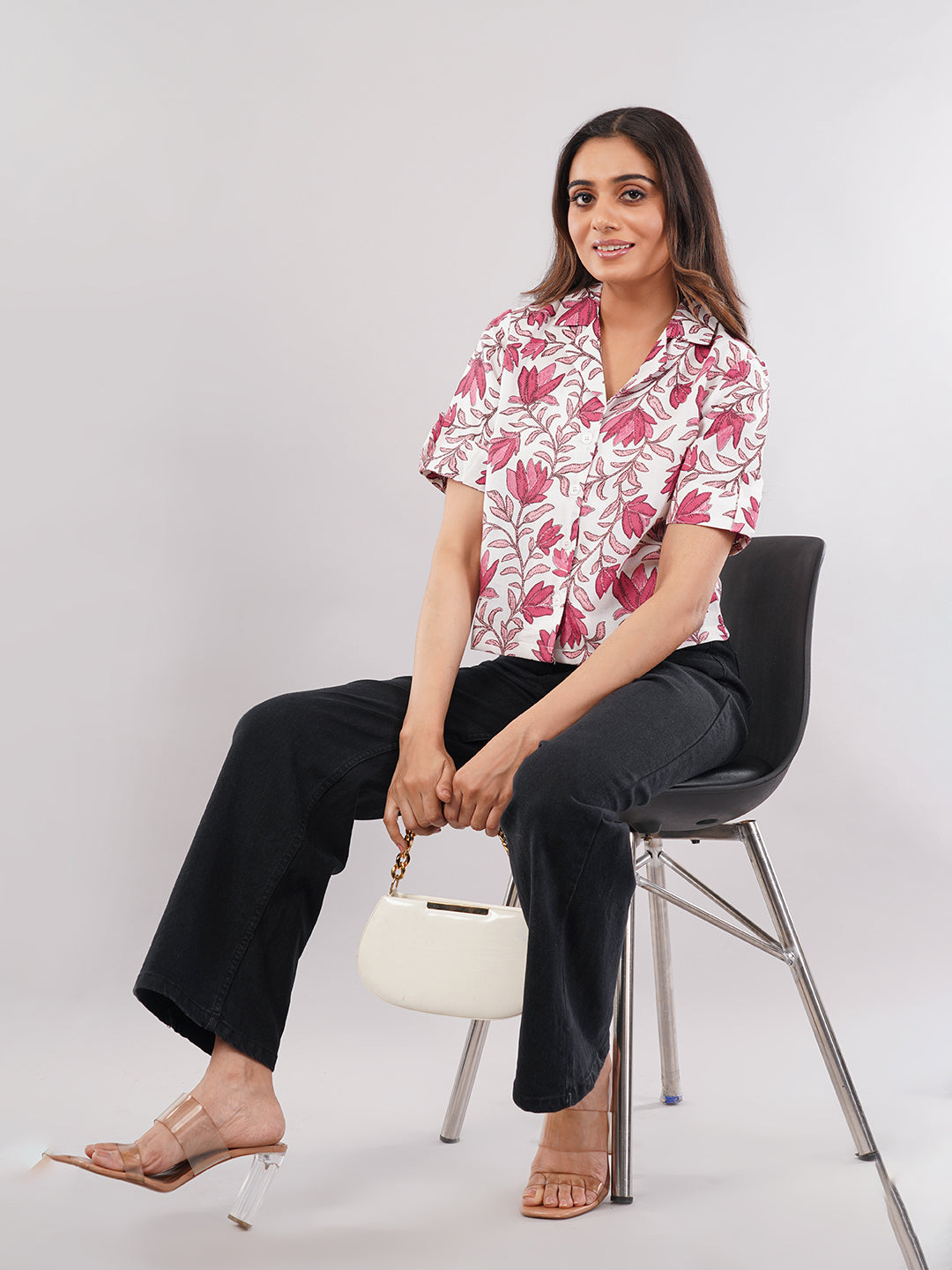 Clobug Women Floral Print Shirt