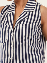 Clobug Women Striped Print Shirt