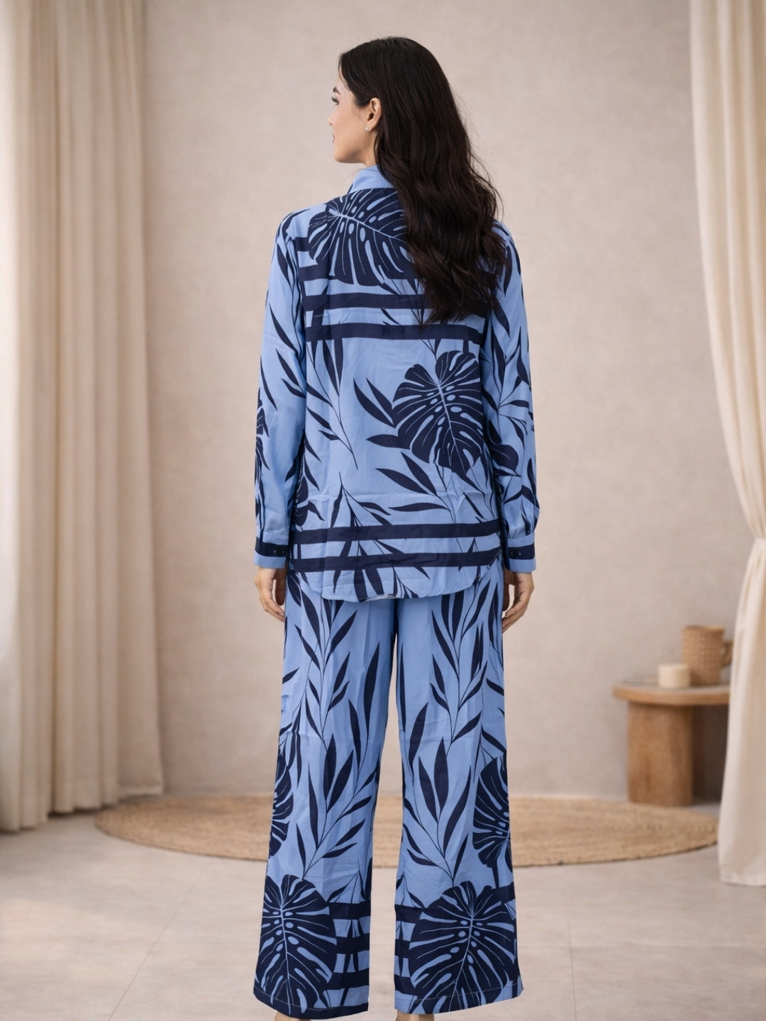 Clobug Women Ethnic Print Collared Button-Down Co-Ord Set