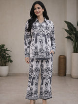 Clobug Women Ethnic Print Collared Button-Down Co-Ord Set