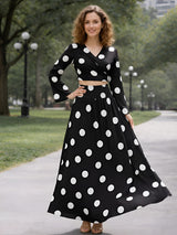clobug-women-polka-printed-full-sleeve-crepe-top-skirt-set