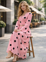 clobug-women-polka-printed-full-sleeve-crepe-top-skirt-set