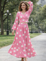 clobug-women-polka-printed-full-sleeve-crepe-top-skirt-set