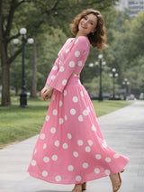 clobug-women-polka-printed-full-sleeve-crepe-top-skirt-set