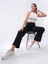 Clobug Women’s Sleeveless Ribbed Crop Top