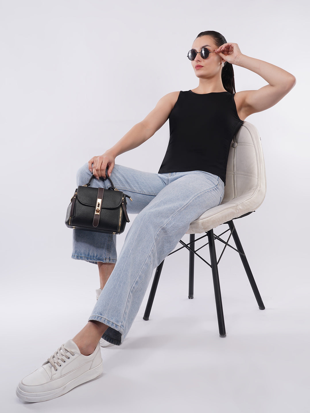 Clobug Women’s Solid Sleeveless Stretch Tank Top