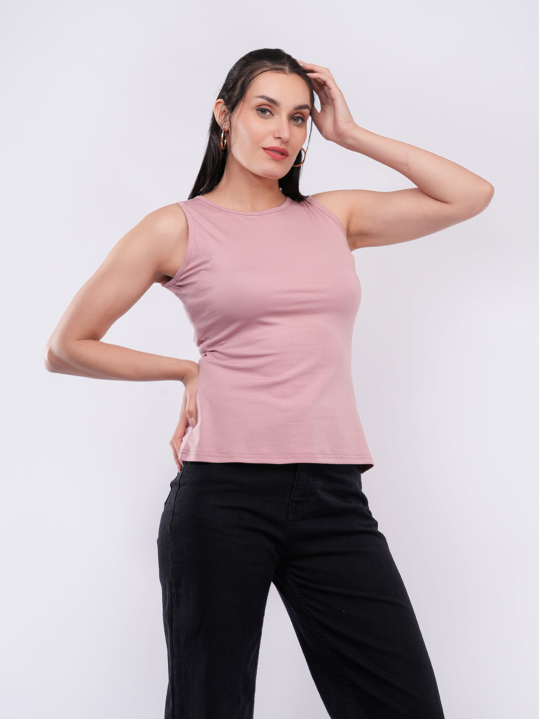 Clobug Women’s Solid Sleeveless Stretch Tank Top