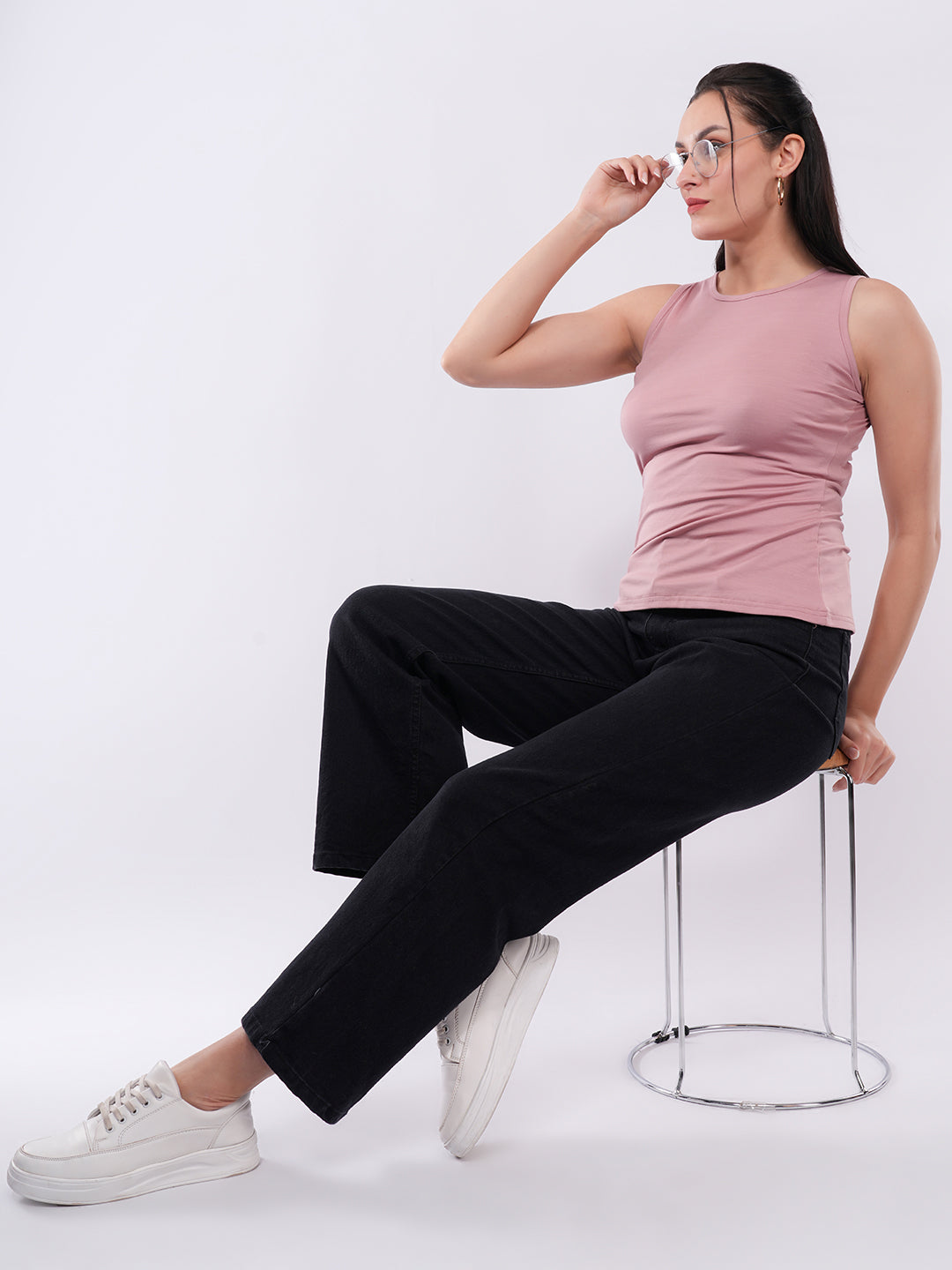 Clobug Women’s Solid Sleeveless Stretch Tank Top