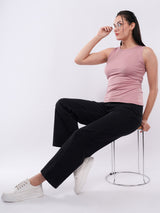 Clobug Women’s Solid Sleeveless Stretch Tank Top