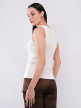 Clobug Women’s Solid Sleeveless Stretch Tank Top