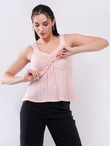 Clobug Women’s Textured Peplum Top