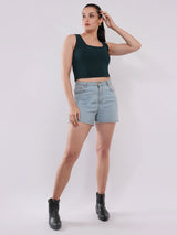 Clobug Women’s Sleeveless Square Neck Crop Top