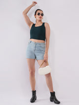 Clobug Women’s Sleeveless Square Neck Crop Top