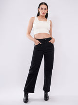 Clobug Women’s Sleeveless Square Neck Crop Top