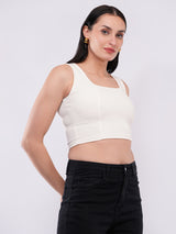 Clobug Women’s Sleeveless Square Neck Crop Top