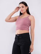 Clobug Women’s Shimmer Strap Crop Top