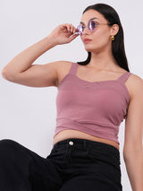 Clobug Women’s Shimmer Strap Crop Top