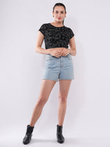 Clobug Women’s Abstract Print Crop Top