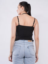 Clobug Women’s Knot-Front Strap Top