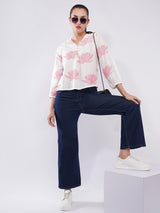 Clobug Women Lotus Print Casual Top
