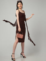 Clobug Women Stylish Solid Ruffle Dress– Trendy Summer Dress