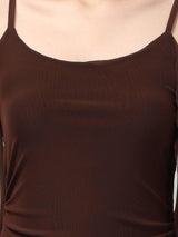 Clobug Women Stylish Solid Ruffle Dress– Trendy Summer Dress