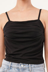 Clobug Women Shoulder Strap Cotton Blend Tank Top