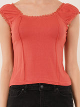 Clobug Women Cotton Blend Short Sleeve Top