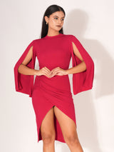 Cape Sleeve Bodycon Dress