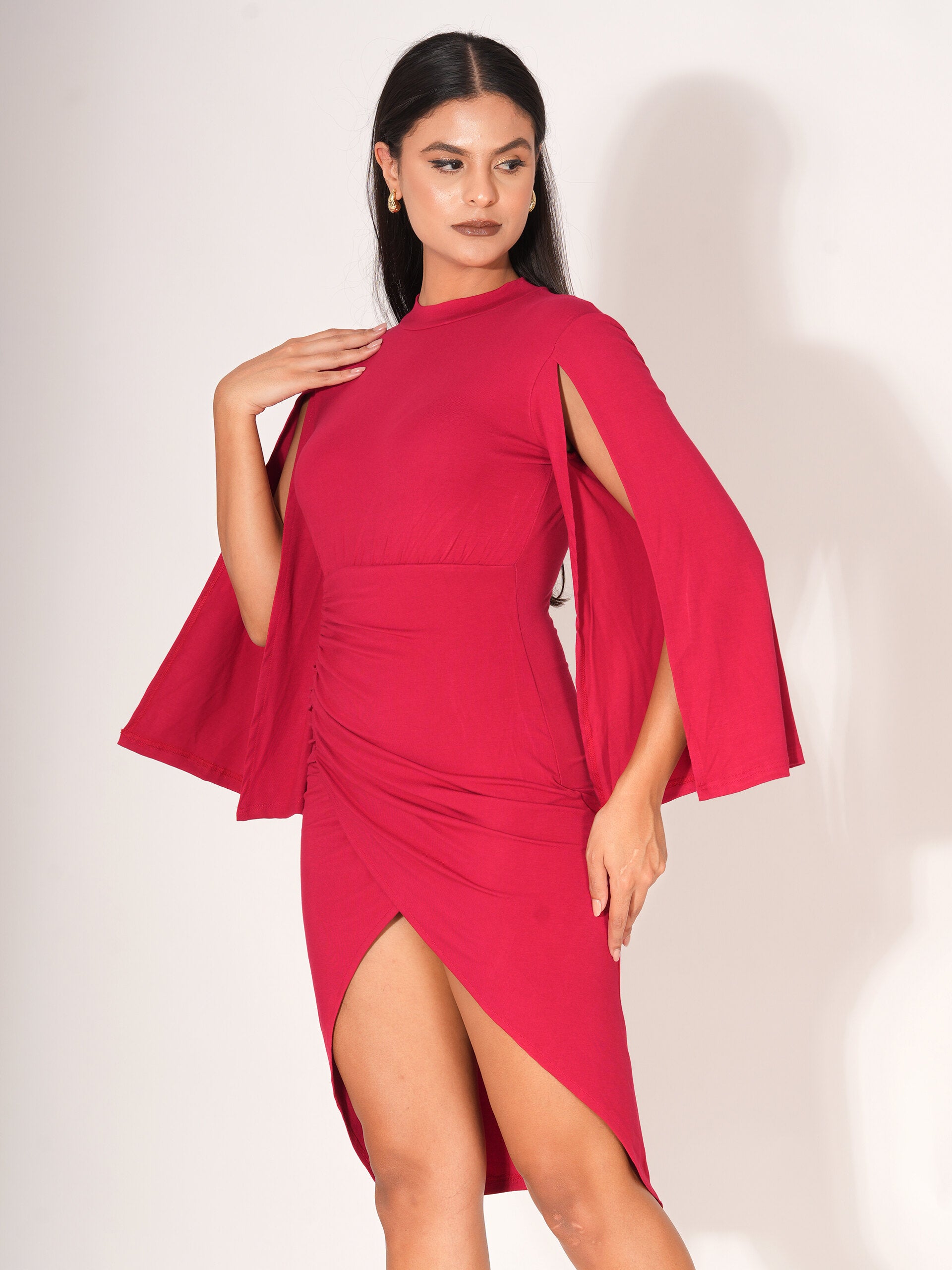 Cape Sleeve Bodycon Dress