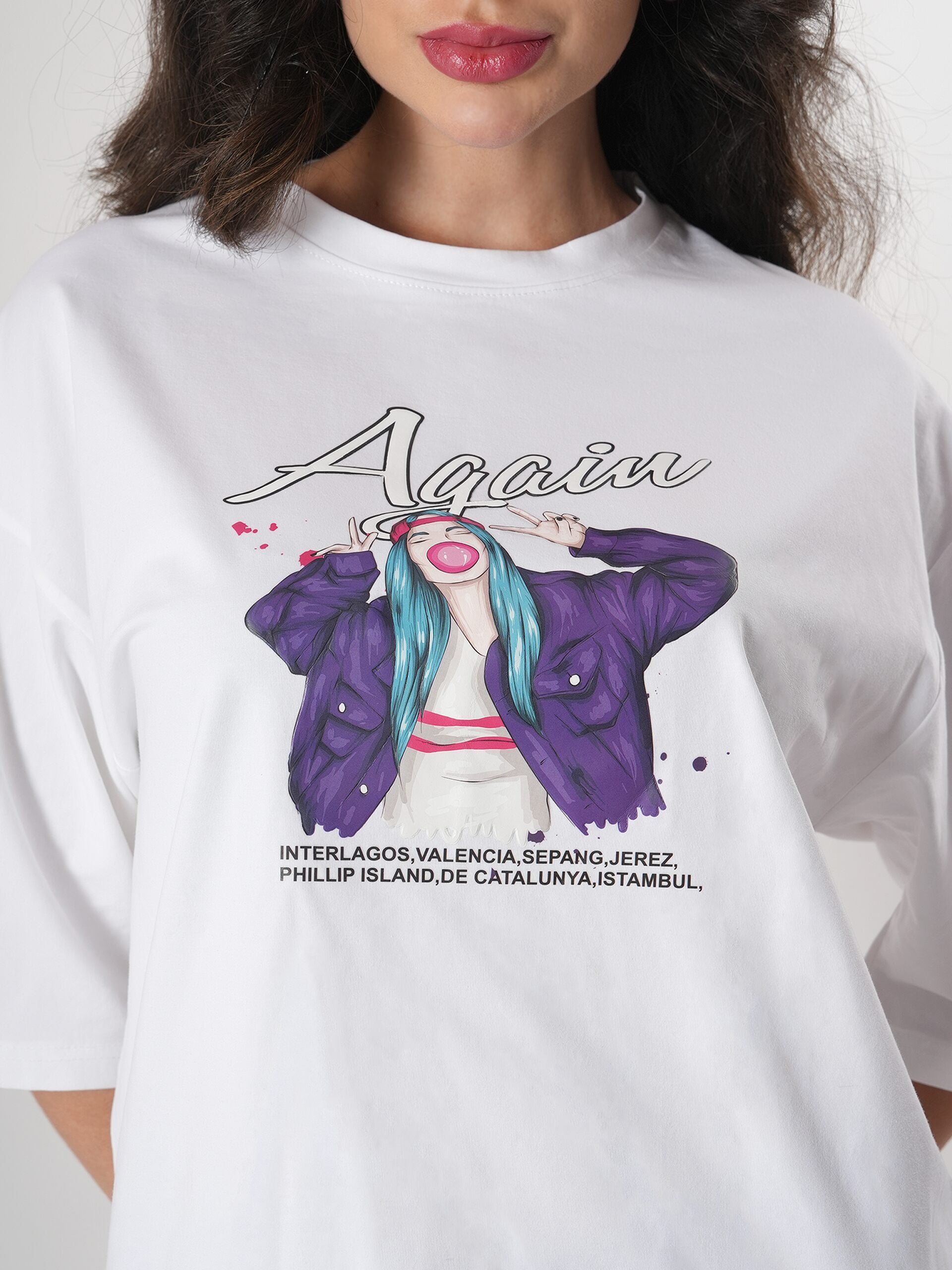 Cool Girl Print T- Shirt With Round Neck and Half Sleeve