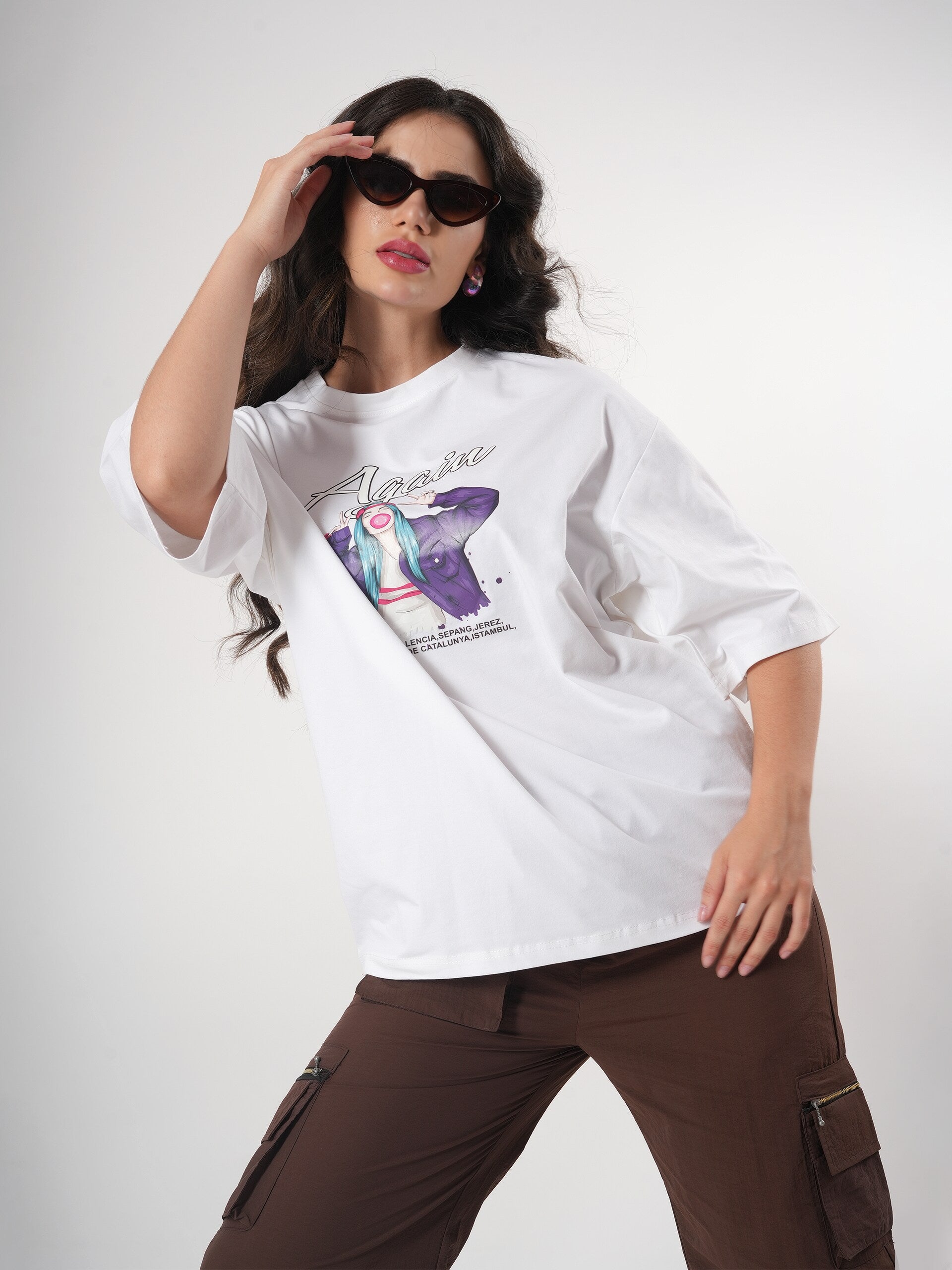 Cool Girl Print T- Shirt With Round Neck and Half Sleeve