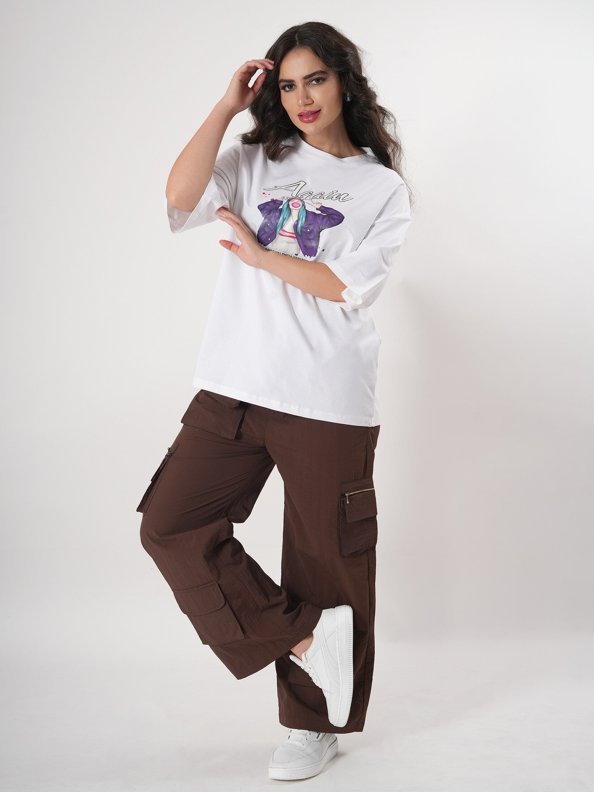 Cool Girl Print T- Shirt With Round Neck and Half Sleeve