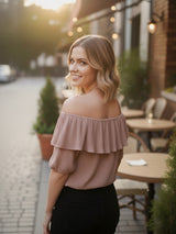 Clobug Women’s Off-Shoulder Ruffle Top