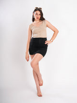 Beige Sleeveless Top