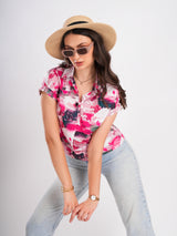 Multicolor Half Sleeve Top