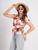 Multicolor Half Sleeve Top