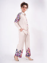 Floral Elegance off-White Cordset
