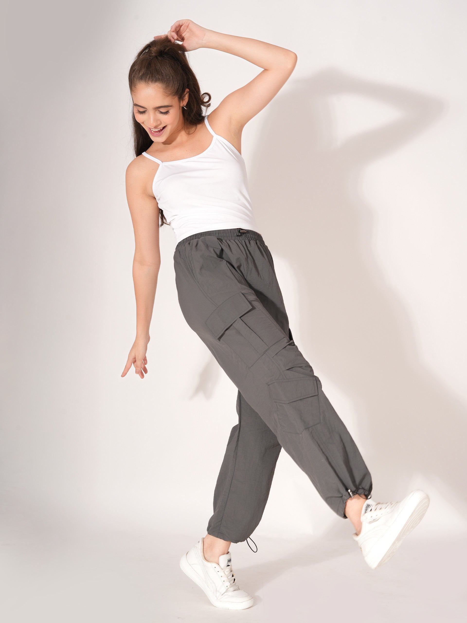 Grey Adjustable Cargo Pant