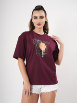 Happy Print T- Shirt With Round Neck and Half Sleeve