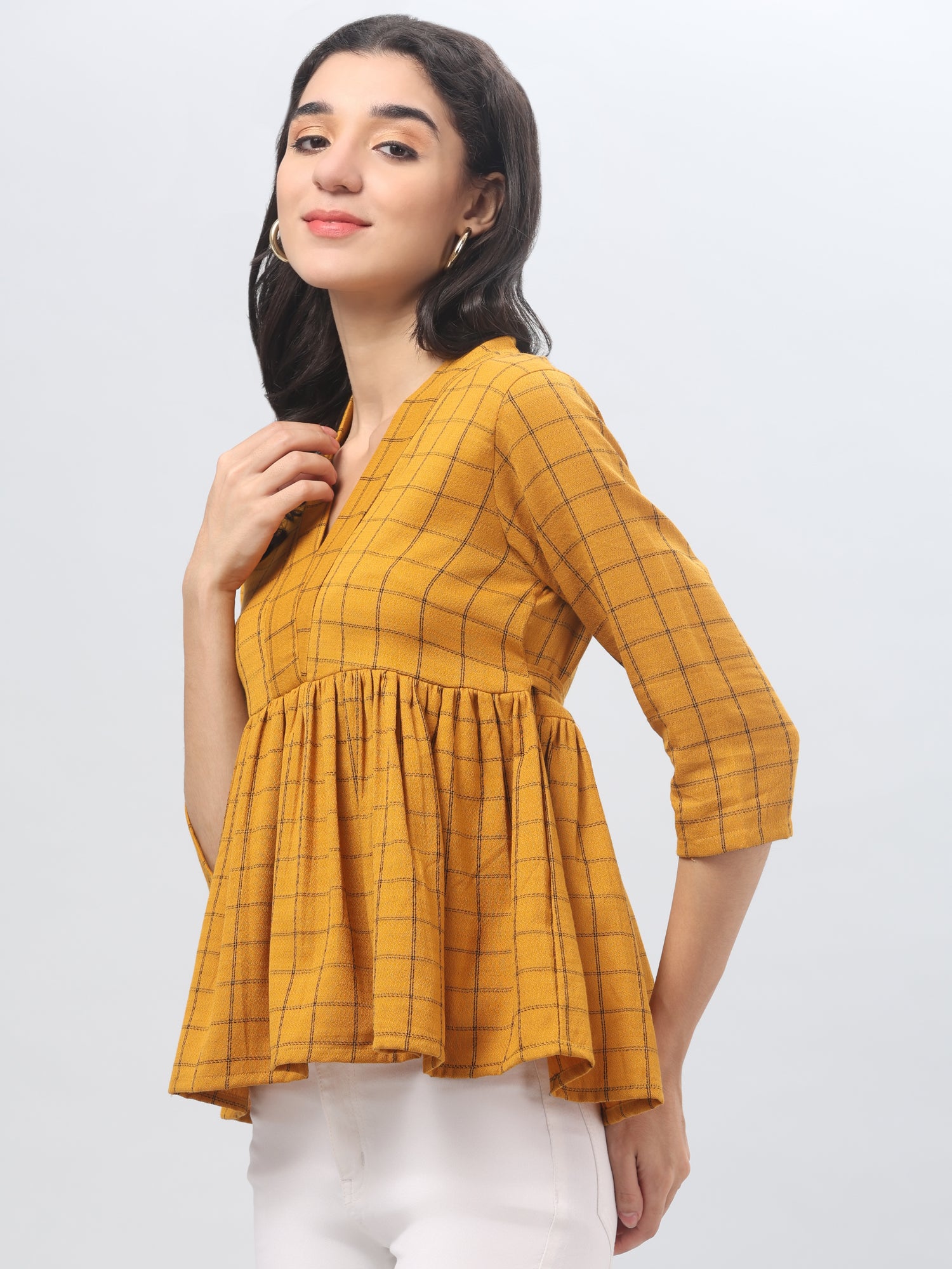 Mustard Yellow Tunic Top