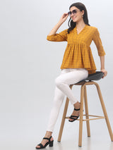 Mustard Yellow Tunic Top