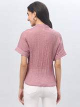 Pink Textured Top